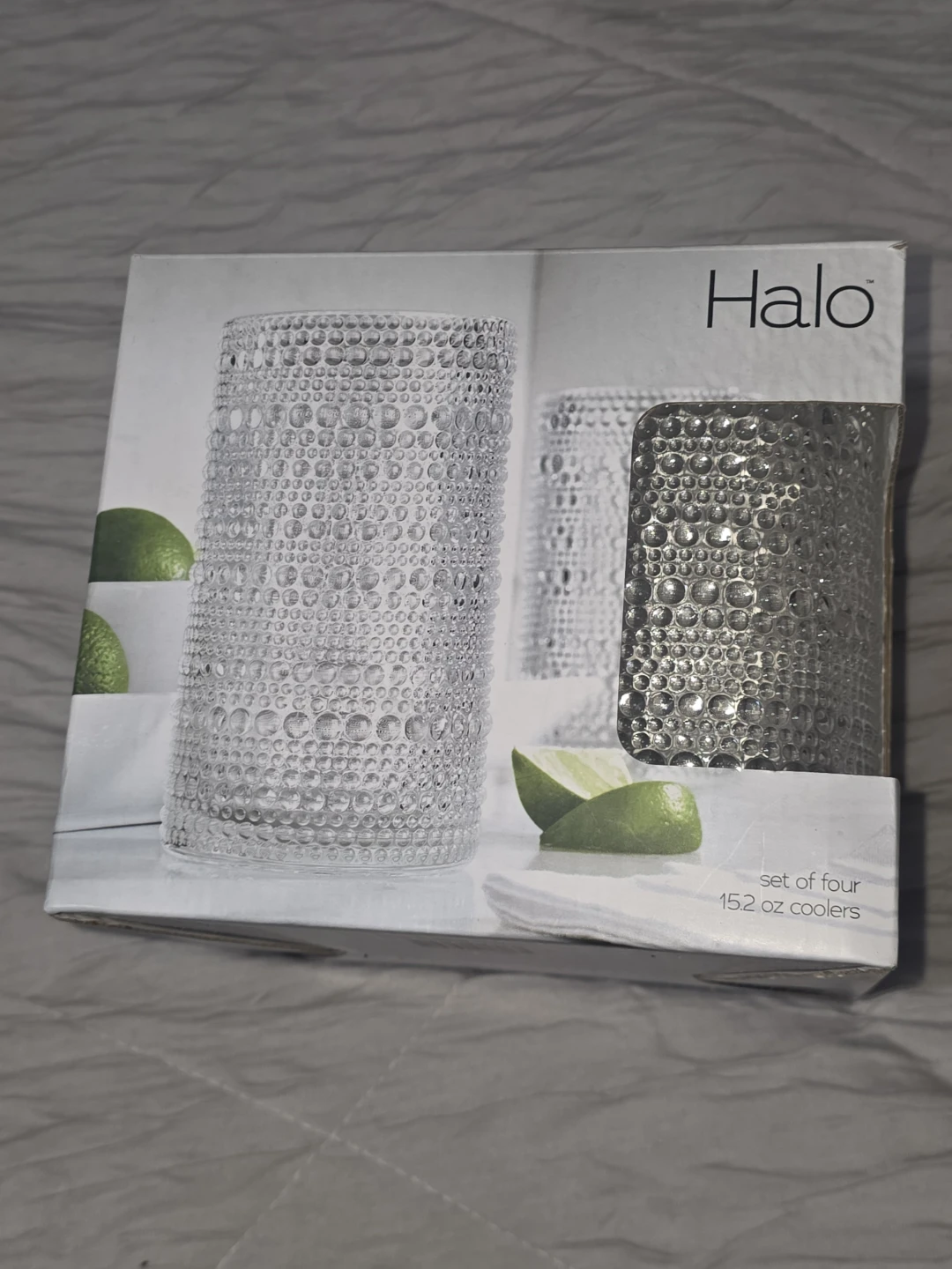Halo Set of 4 Bubble Texture Cooler Glasses - photo 5