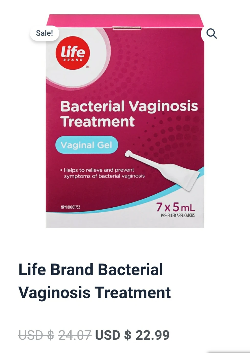 Bacterial Vaginosis Treatment gel - photo 3
