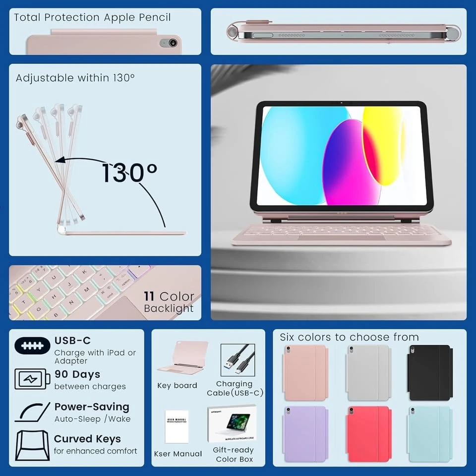 Multi-Touch Trackpad Keyboard Case for iPad 10th Gen - photo 3