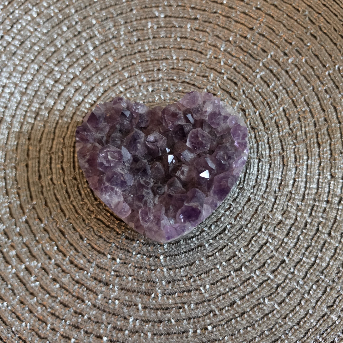 Heart-shaped Amethyst Geode - EUC