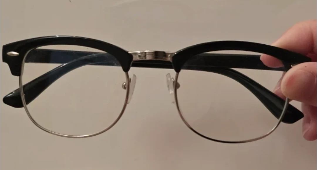 Black Clubmaster Style Eyeglasses Frames