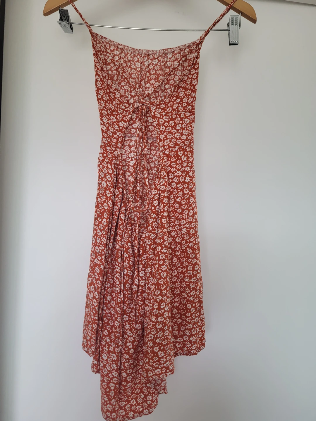 Orange floral summer dress - photo 2