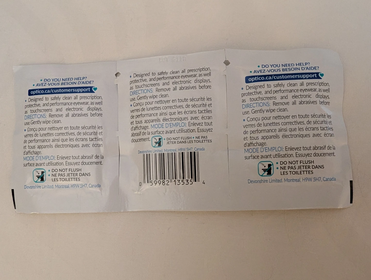 Optico Professional Lens Cleaning Wipes - 60 Available - photo 2