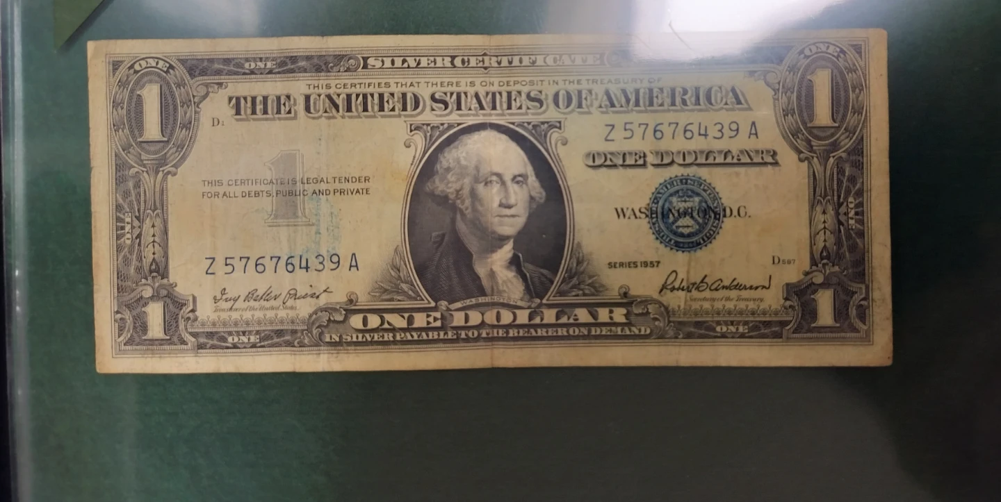 1957 One Dollar Bill - United States Silver Certificate