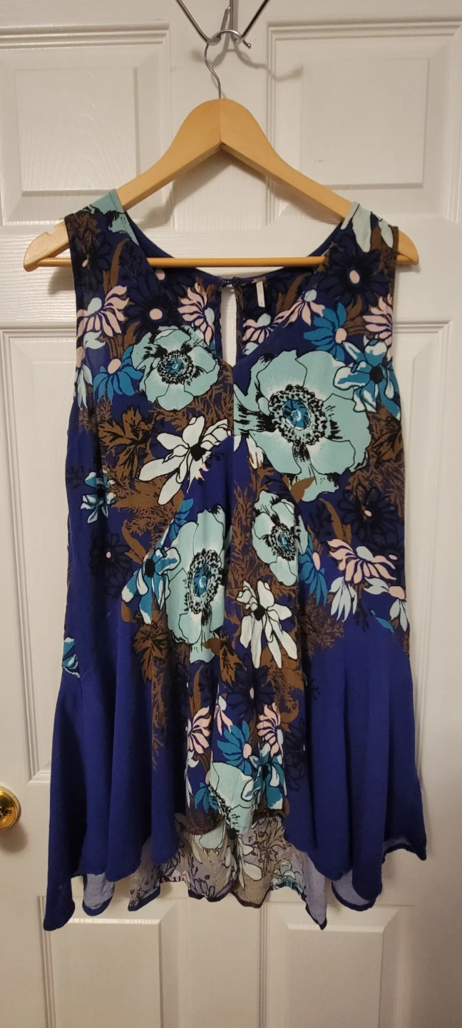 Free People Floral Print Sleeveless Top