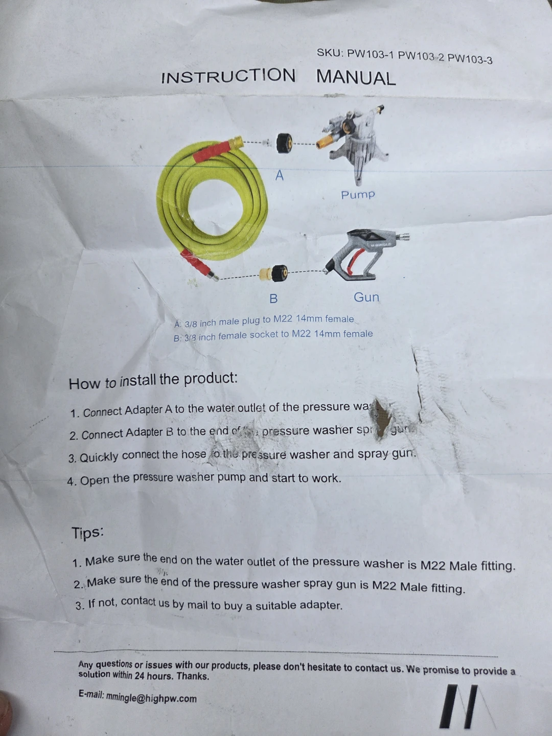 Pressure Washer Hose with Connectors - photo 4