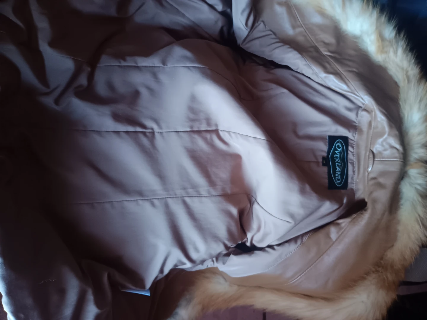 Overland Leather Jacket with Fur Trim Size M - photo 4