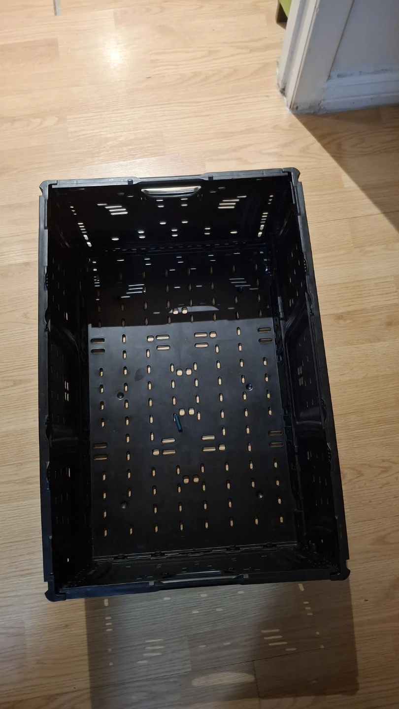 Black Collapsible Storage Crate