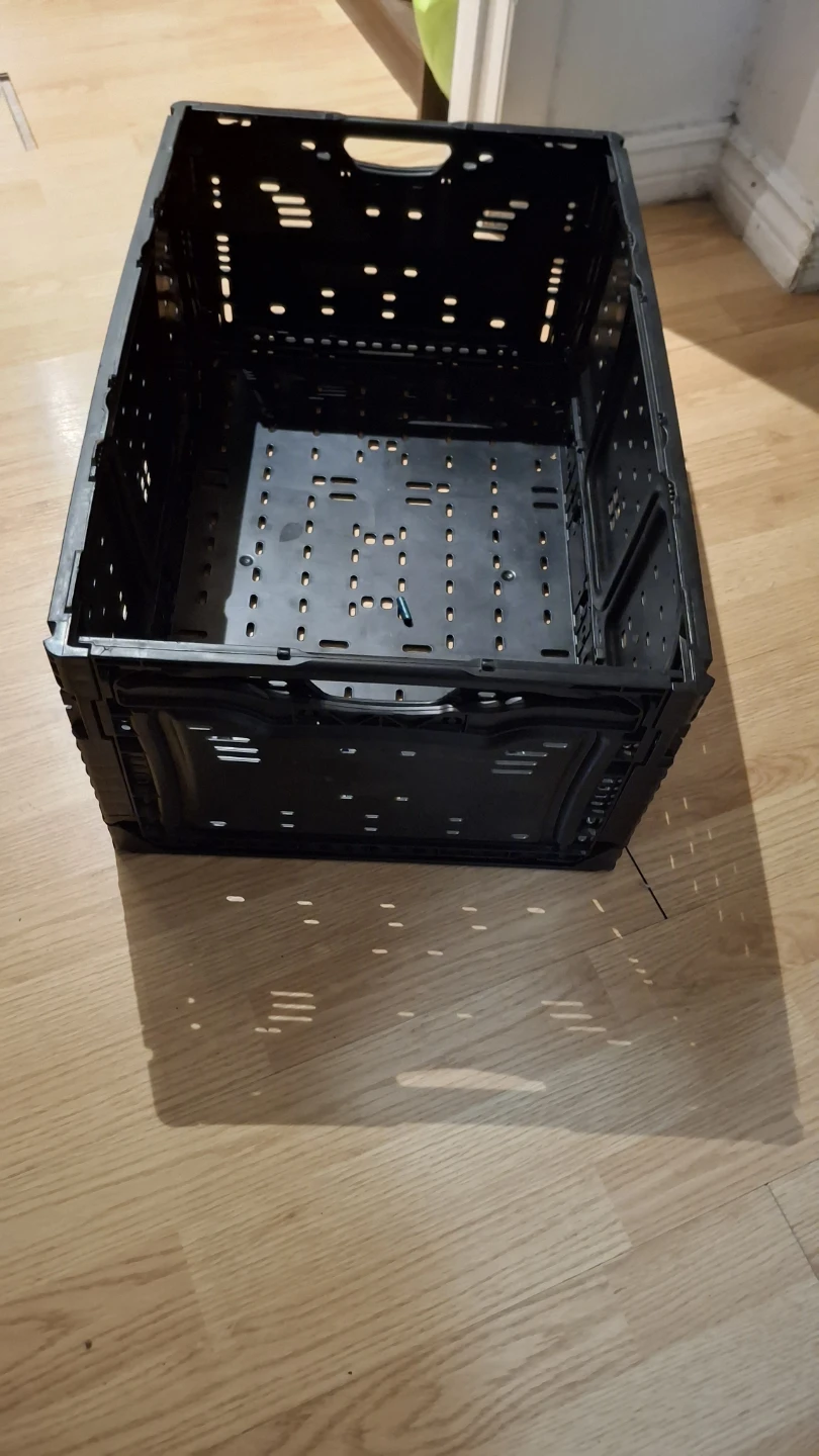 Black Collapsible Storage Crate - photo 2