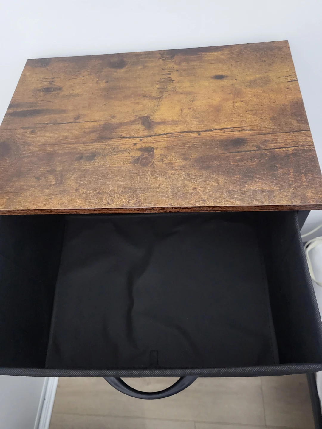 Black 4-Drawer Fabric Dresser - photo 3