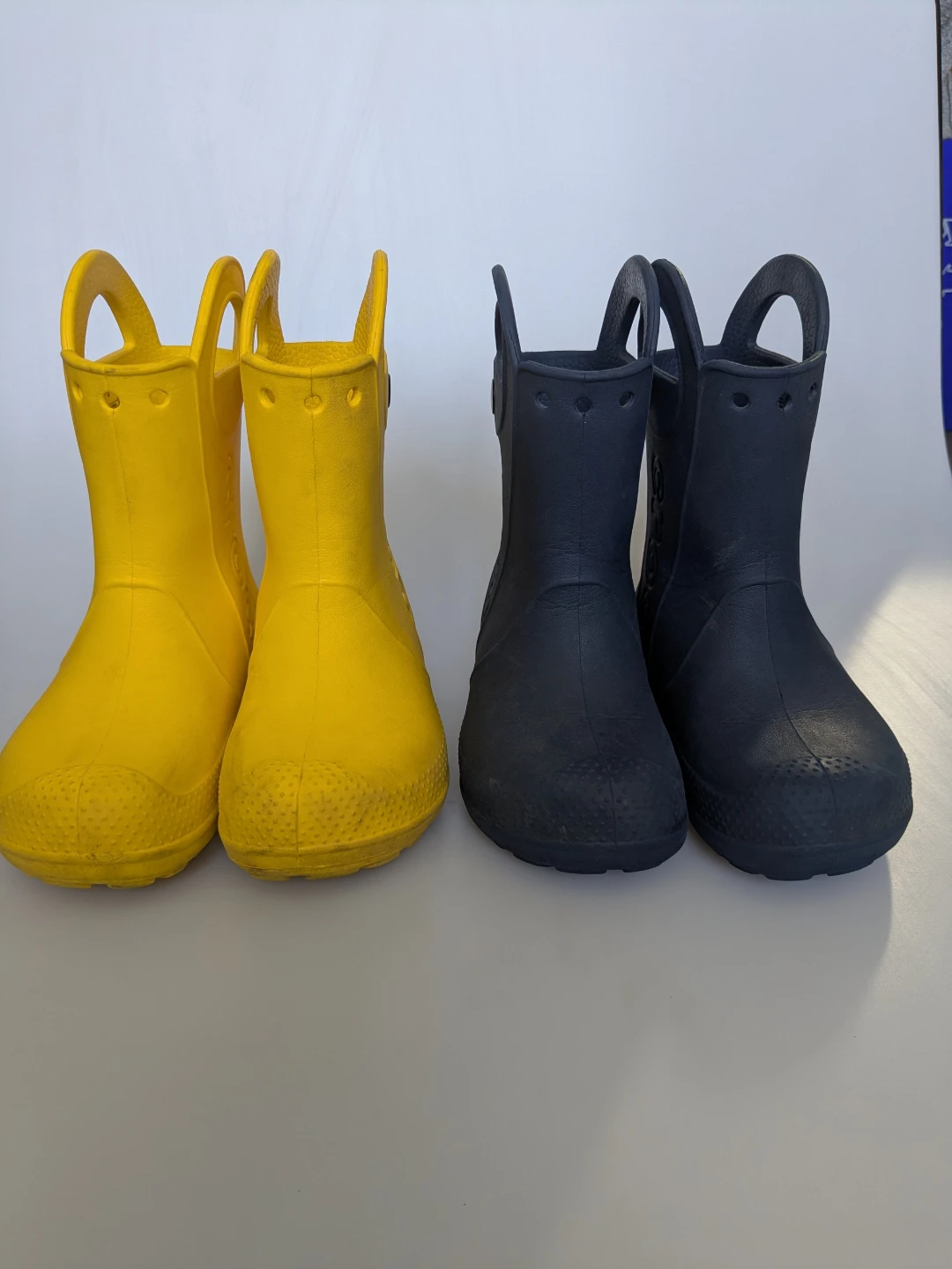 Crocs C10 Kids Rain Boots - Yellow/Navy