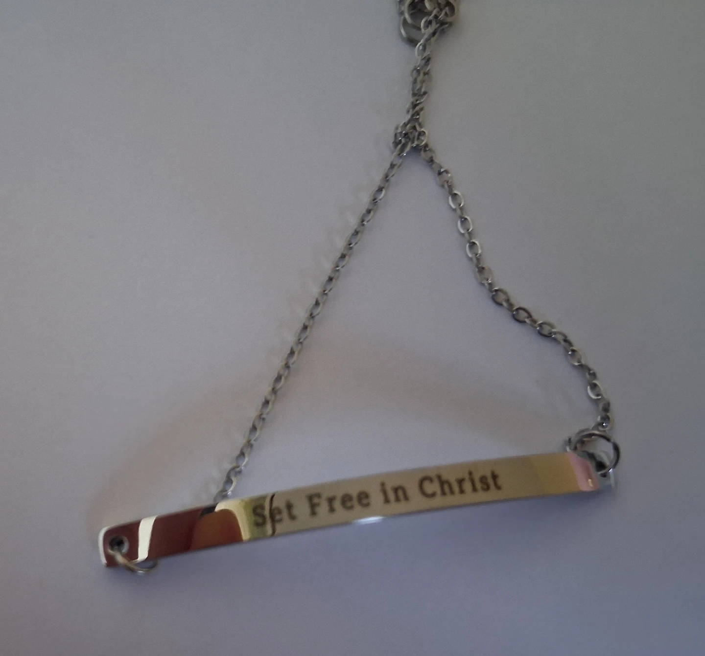 Set Free in Christ Bar Bracelet