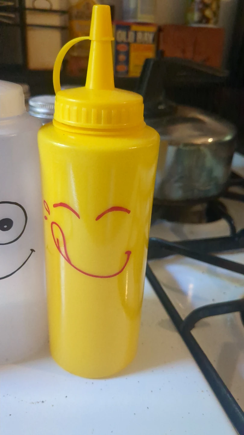 Set of 3 Squeeze Bottles - Red, Clear, Yellow - photo 2