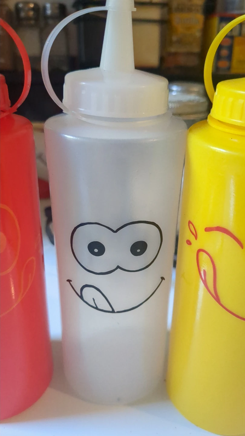 Set of 3 Squeeze Bottles - Red, Clear, Yellow - photo 3