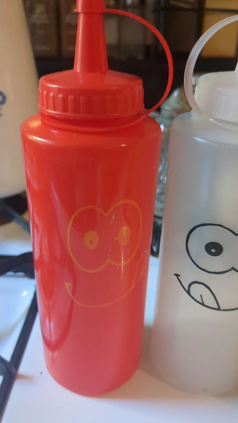 Set of 3 Squeeze Bottles - Red, Clear, Yellow - photo 4