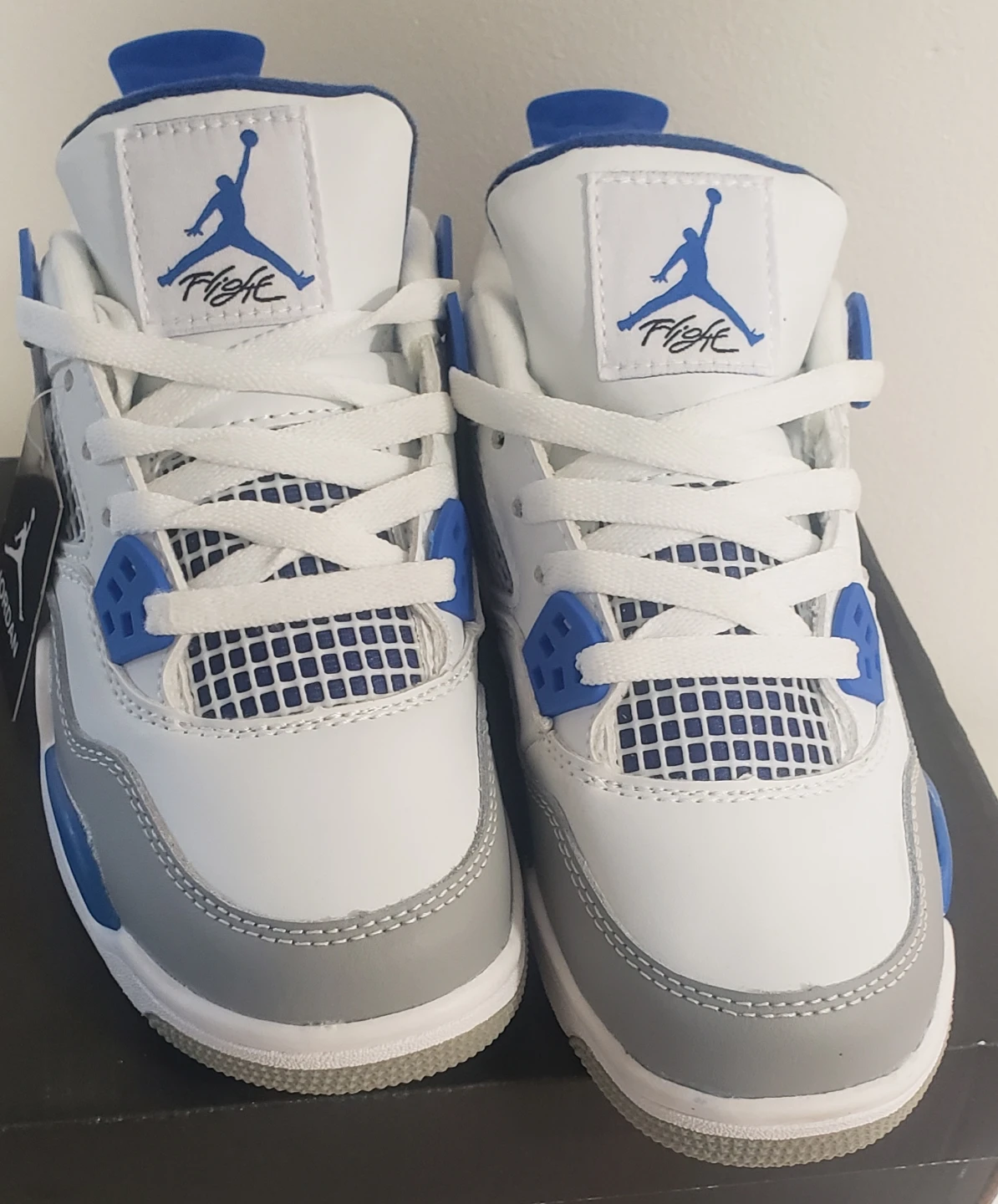 Brand new Jordan 4 Kids Military Blue Size 2Y - photo 2