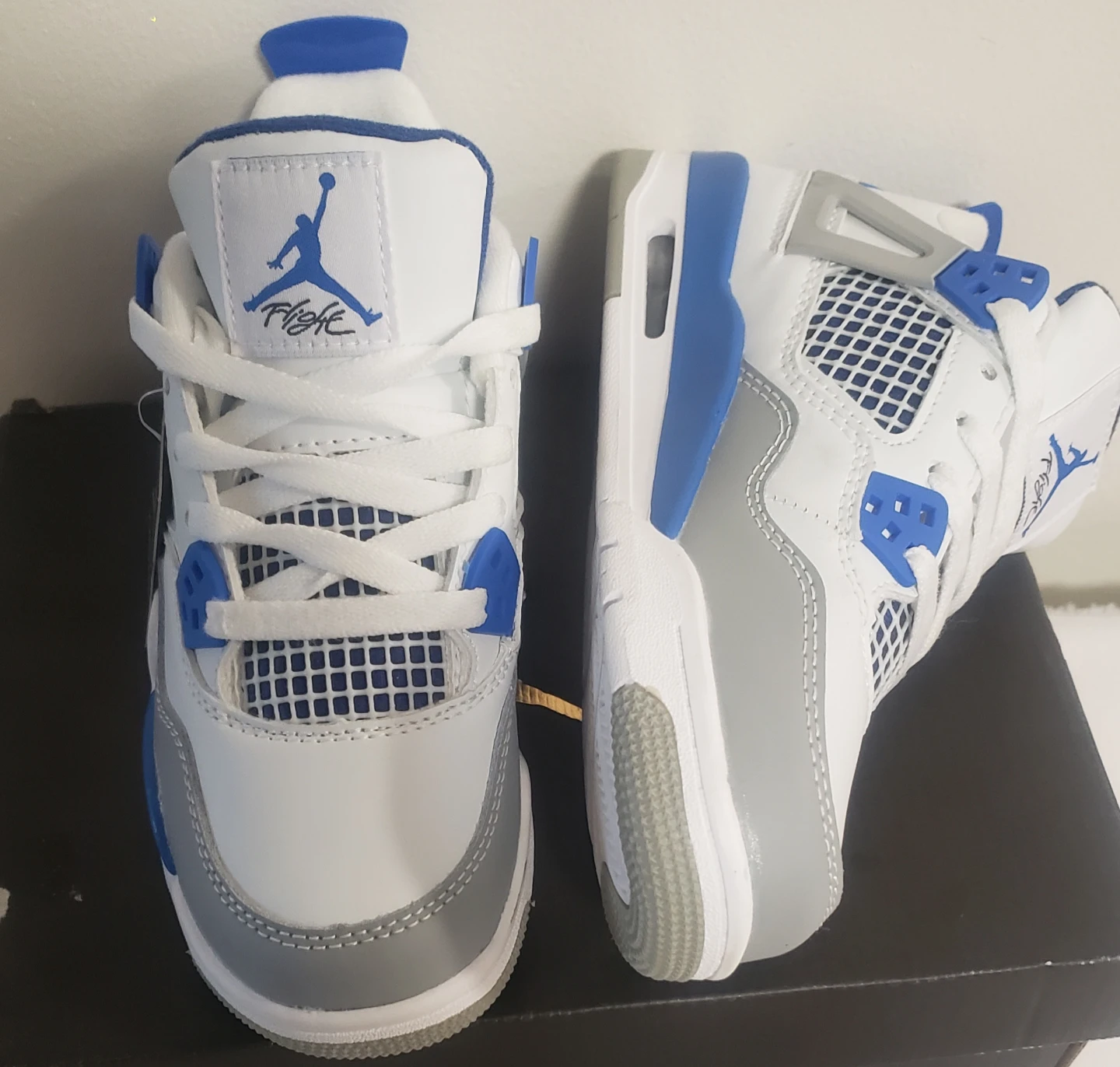 Brand new Jordan 4 Kids Military Blue Size 2Y - photo 3