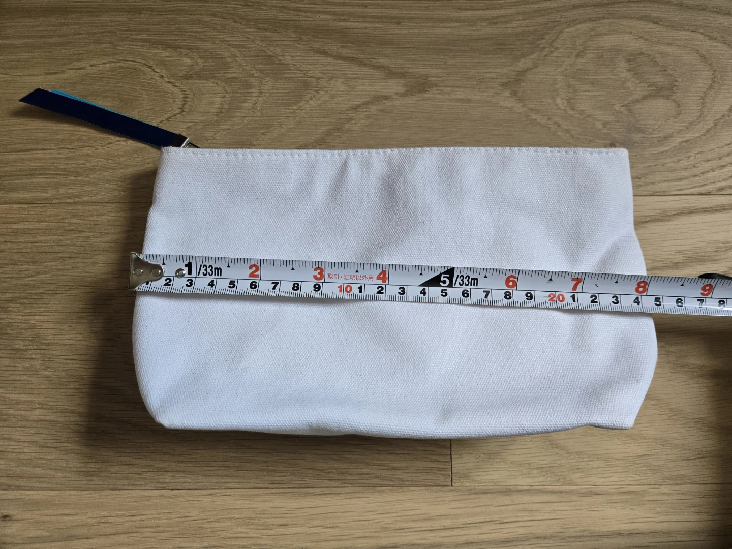 White Canvas Makeup Pouch Cosmetic Bag Pencil Case Biotherm - photo 2