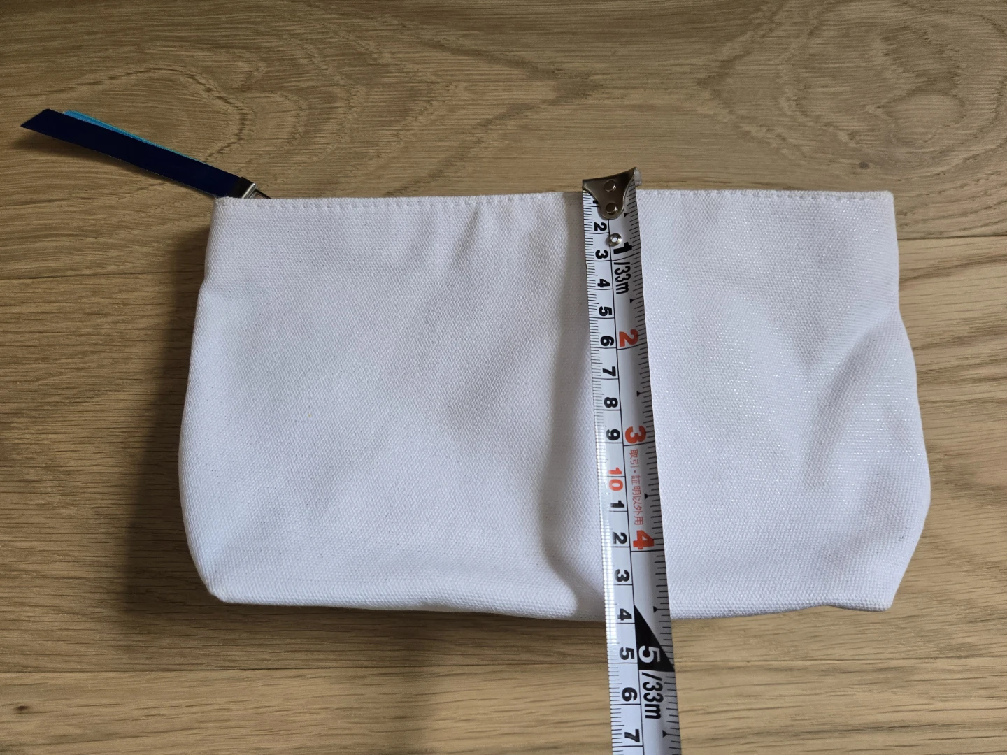 White Canvas Makeup Pouch Cosmetic Bag Pencil Case Biotherm - photo 3