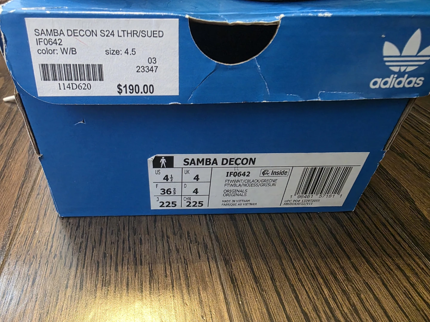 Adidas Samba Sneakers Size 4.5 - LIKE NEW - photo 2
