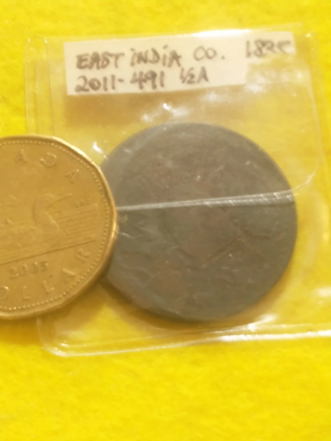 1835 East India Company Half Anna Coin - photo 5