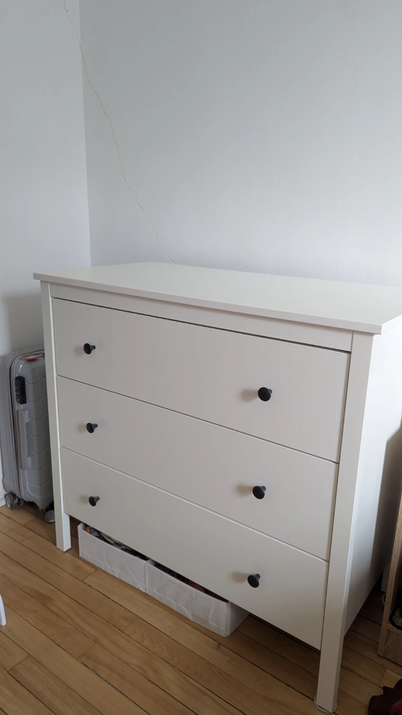 Commode blanche  IKEA /  3-Drawer Chest