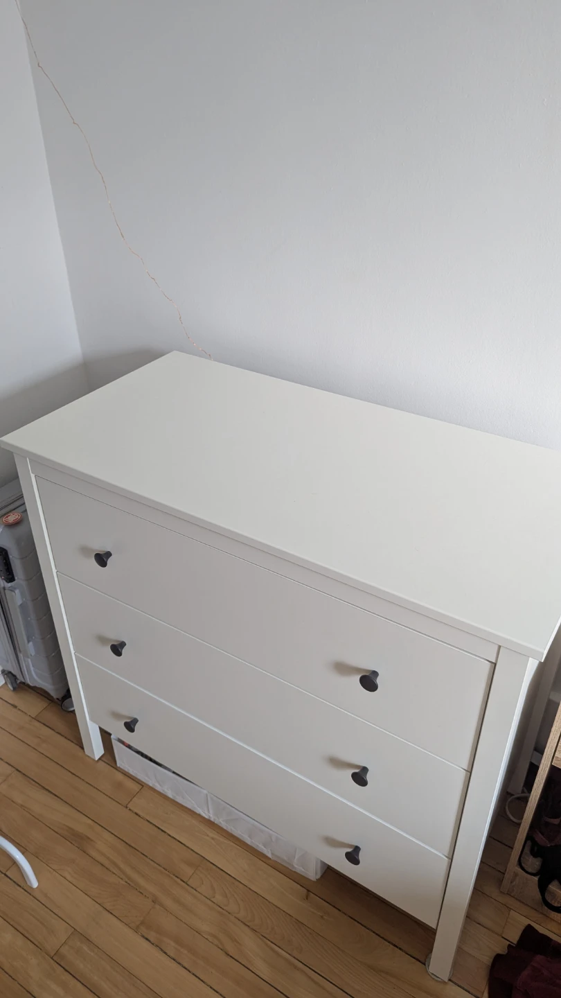 Commode blanche  IKEA /  3-Drawer Chest - photo 2