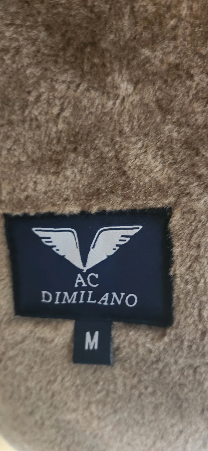 AC Di Milano Men's Brown Suede Lined Jacket Size M - photo 4