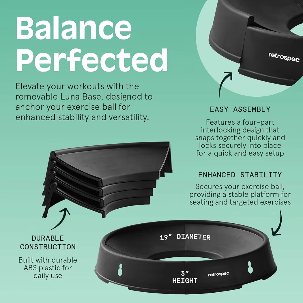 Retrospec Luna Exercise Ball with Base - photo 2