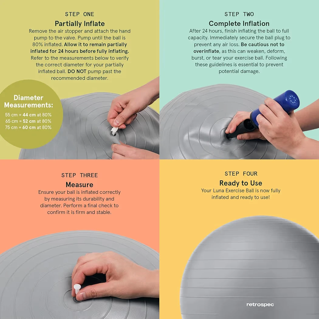 Retrospec Luna Exercise Ball with Base - photo 4