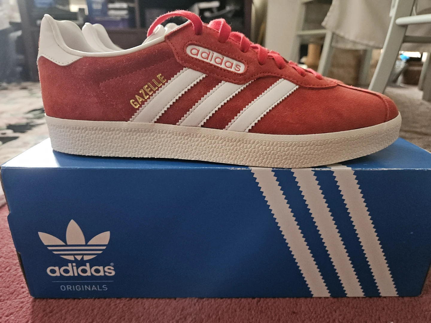 Adidas Gazelle Super Red Shoes Men's Size 8 1/2 - photo 4