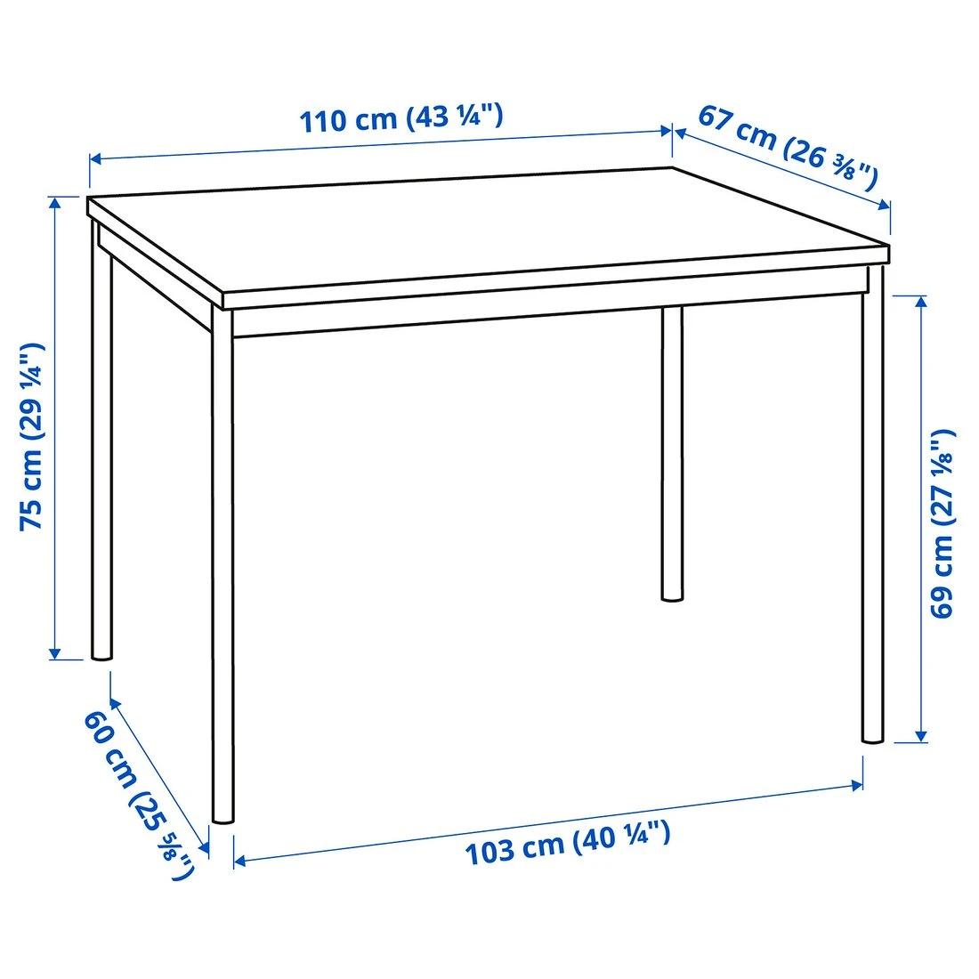 IKEA Black Dining Set with 4 Chairs - photo 2