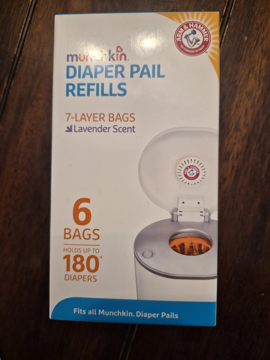 Munchkin Diaper Pail Refills - 6 Bags, Lavender Scent