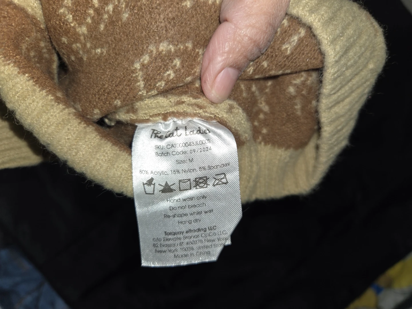 Dog Sweater - Tan/Brown Monogram - Size M - photo 3