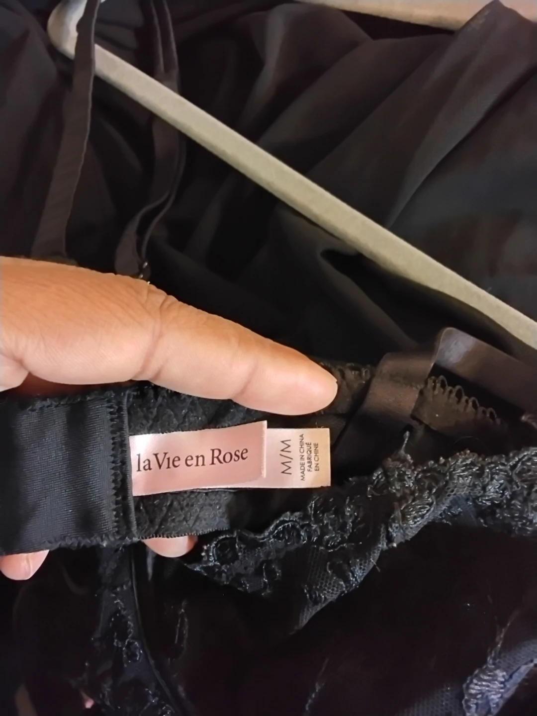 La Vie en Rose Black Lace Babydoll Lingerie - photo 3