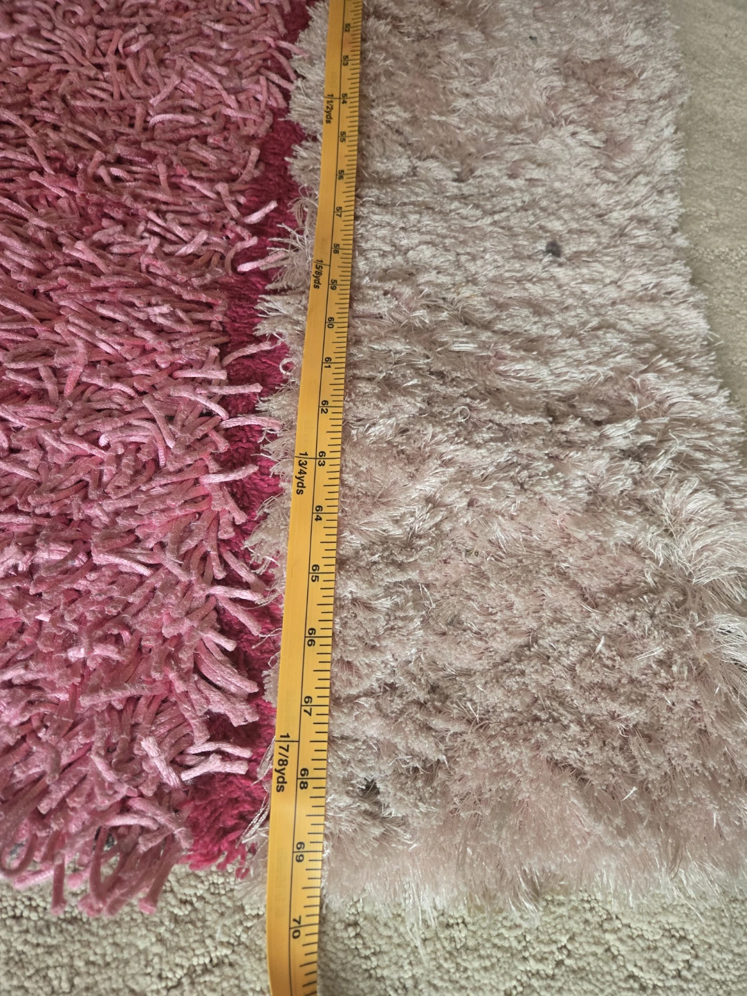 Pink Patchwork Shaggy Rug - photo 2
