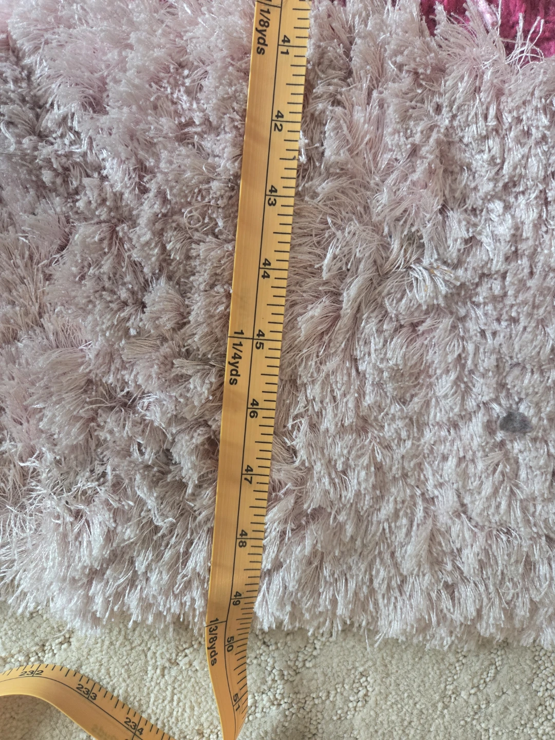 Pink Patchwork Shaggy Rug - photo 3