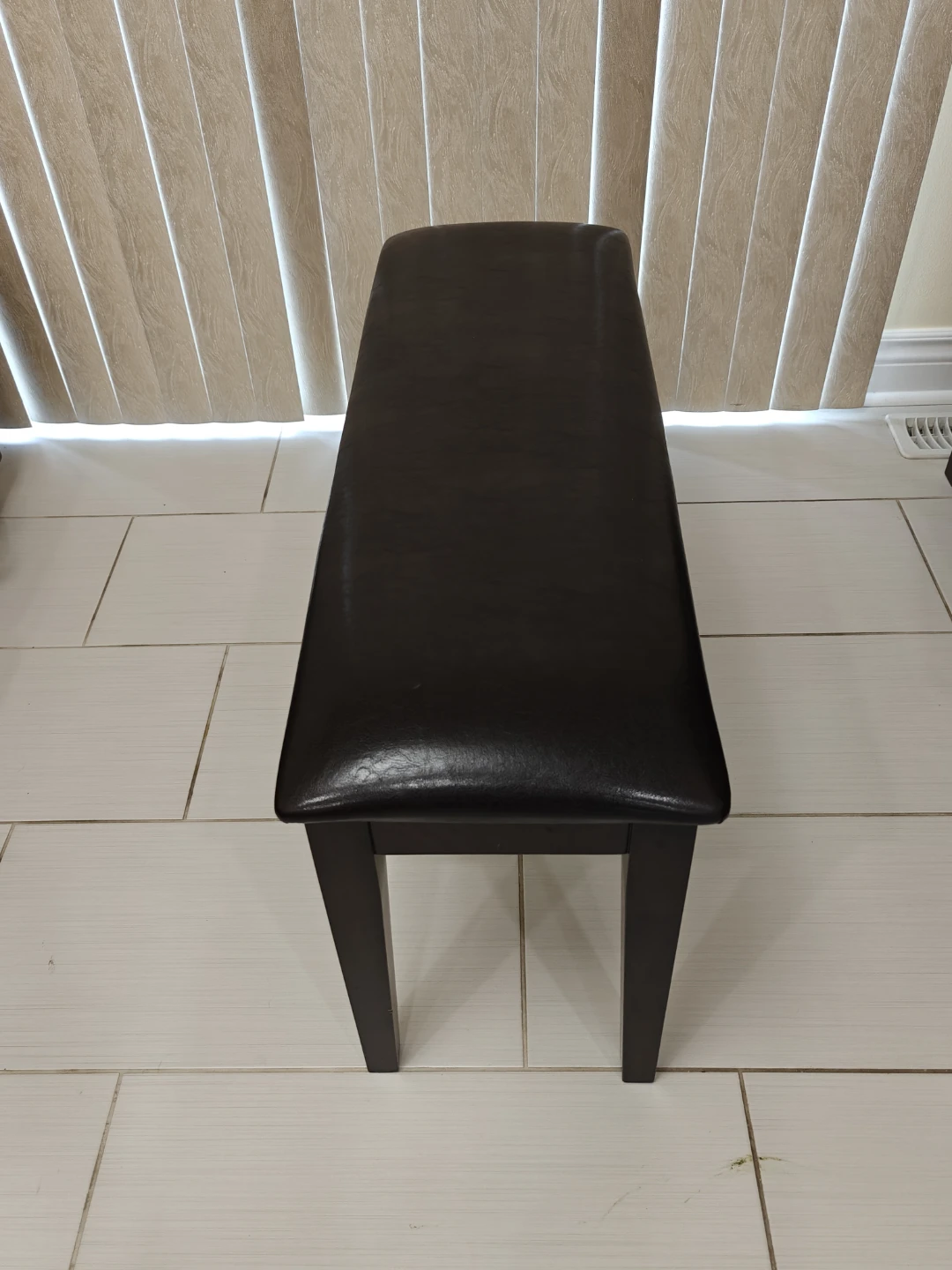 Dark Brown Wooden Dining Chairs and Bench, 5 piece - photo 3