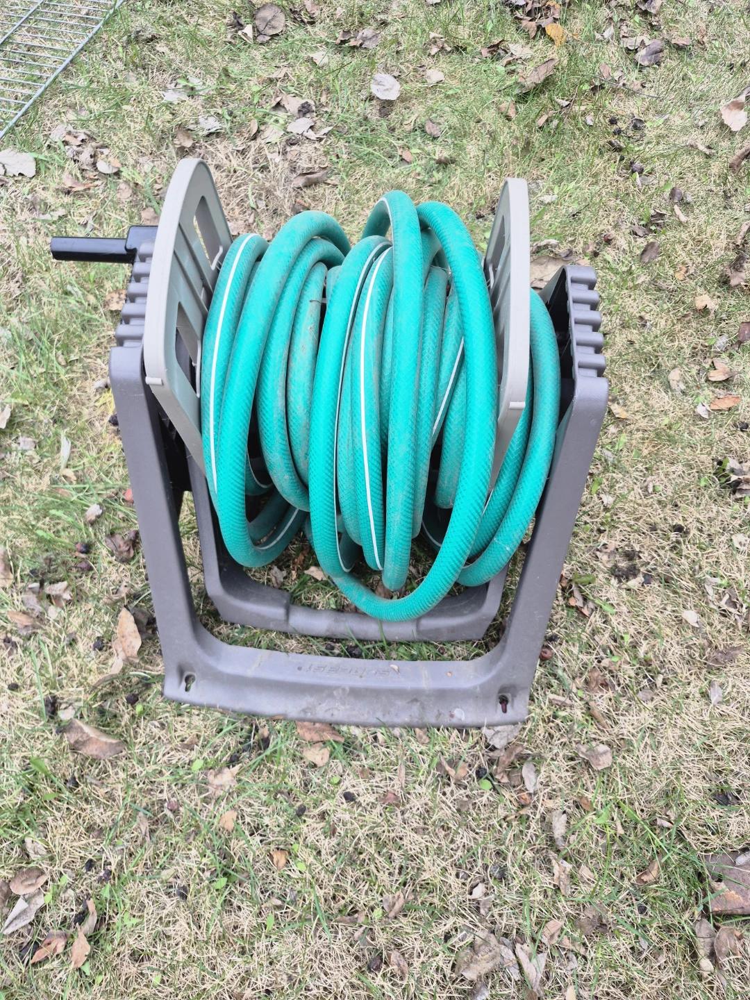 Green Garden Hose with Reel
