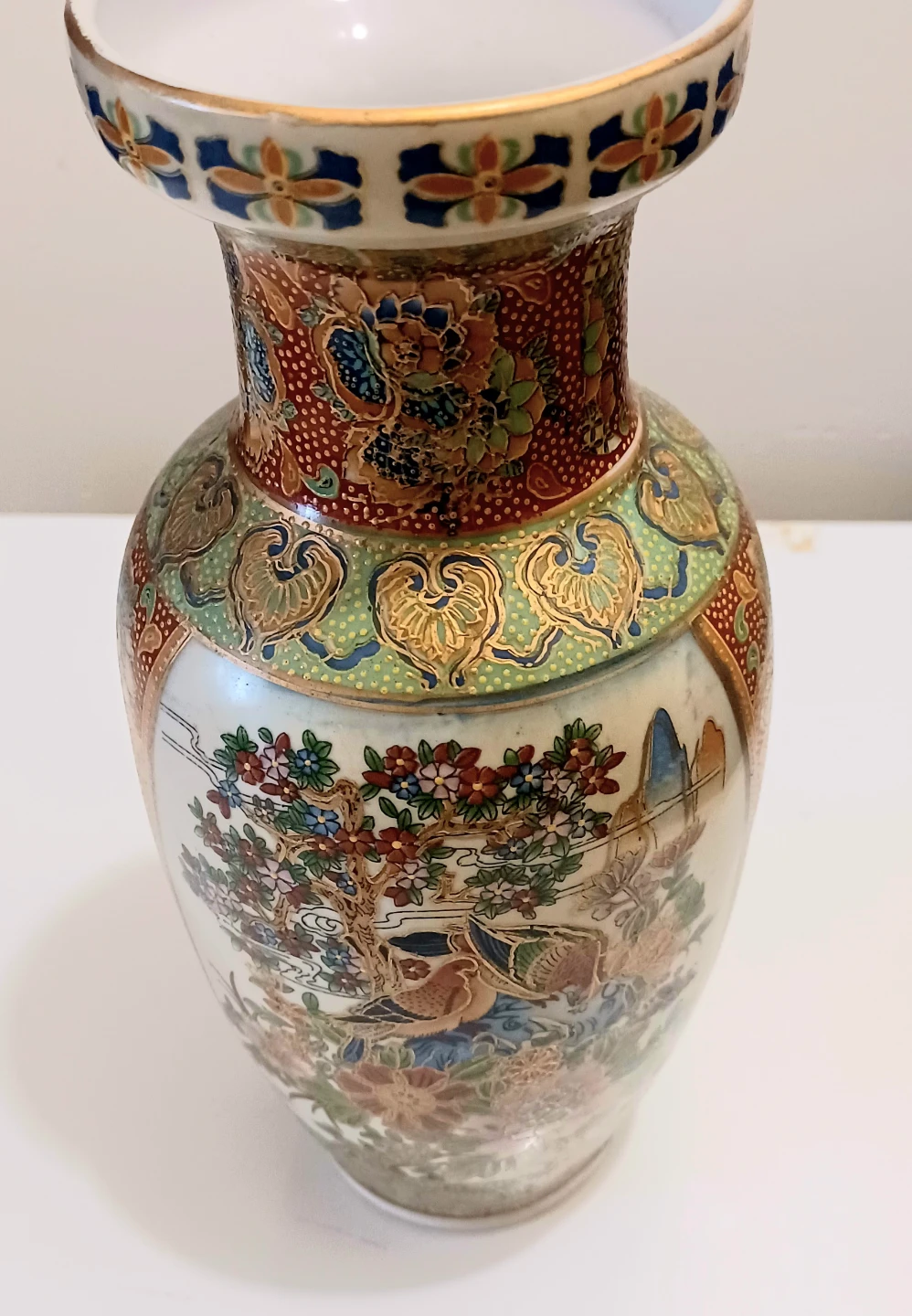 Vtg Hand Painted Satsuma Vase - photo 5