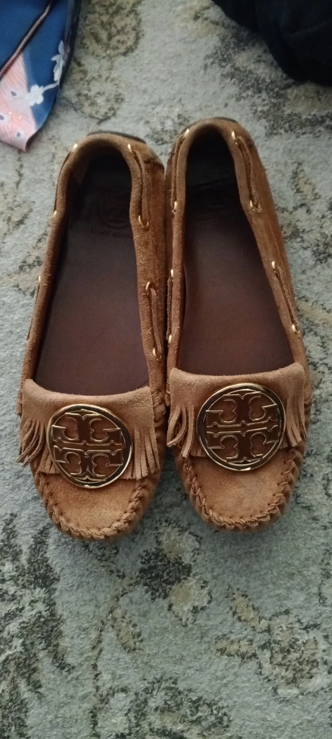 Tory Burch Suede Driving Moccasins - Tan