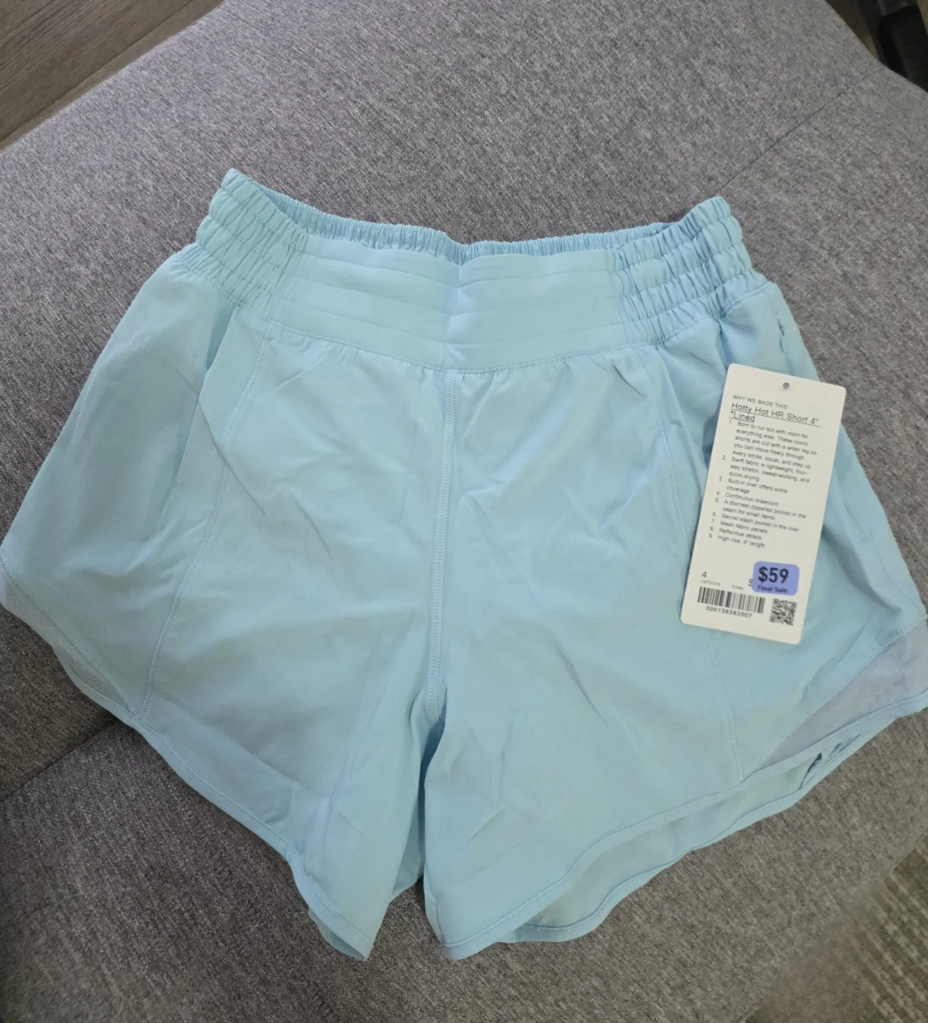 Lululemon Light Blue Hotty Hot Shorts Size 4