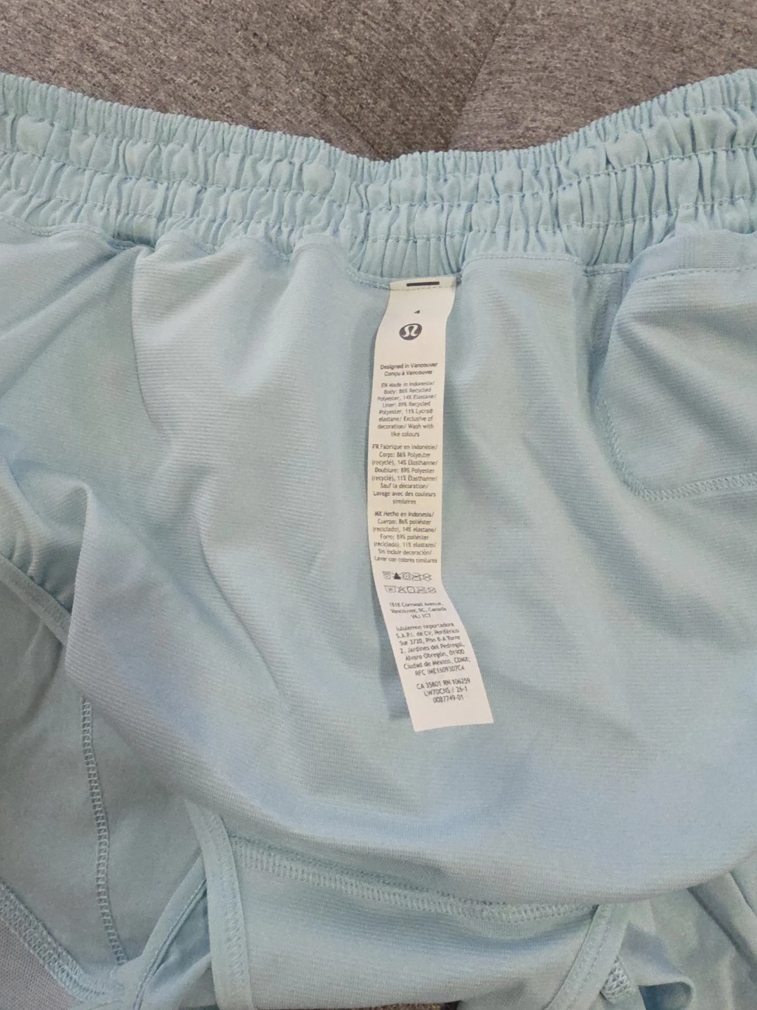 Lululemon Light Blue Hotty Hot Shorts Size 4 - photo 2
