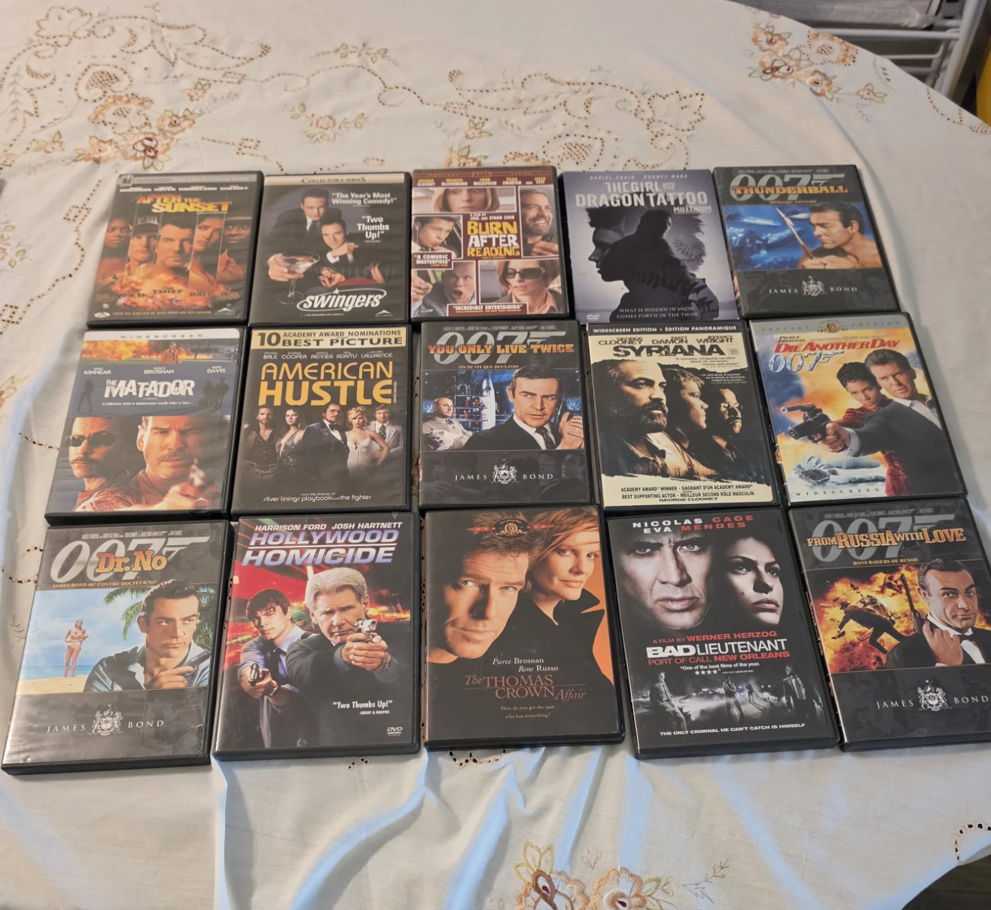 Assorted James Bond and Action Movie DVDs