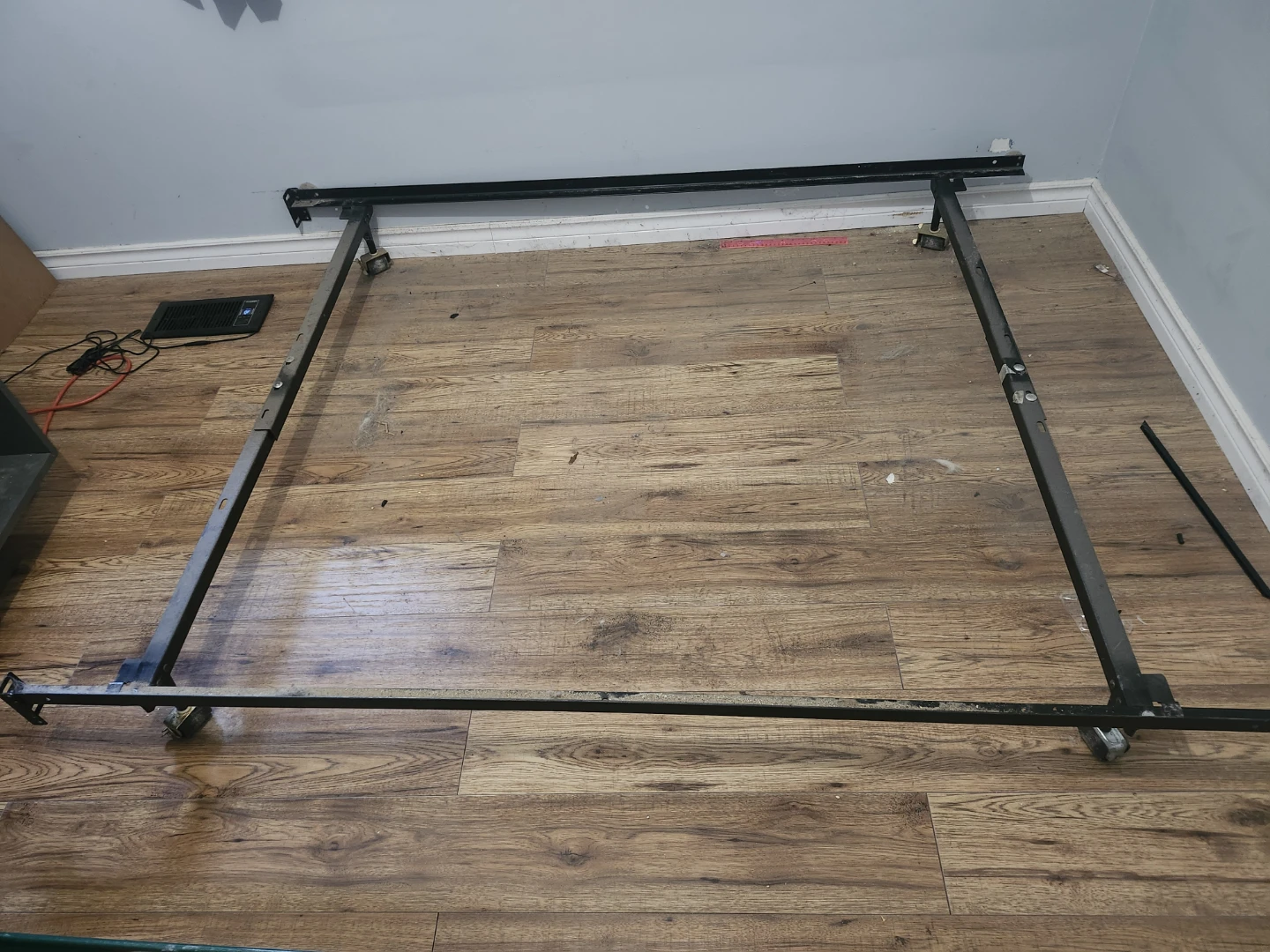 Metal Bed Frame with Wheels
