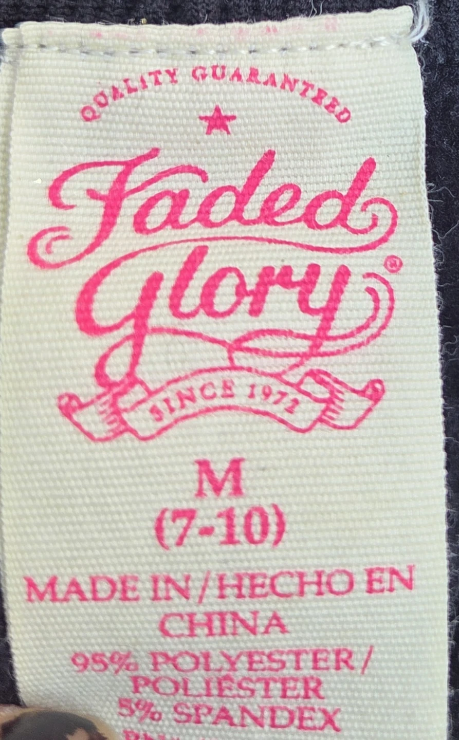 Faded Glory Black Leggings Size M (7-10) - photo 4