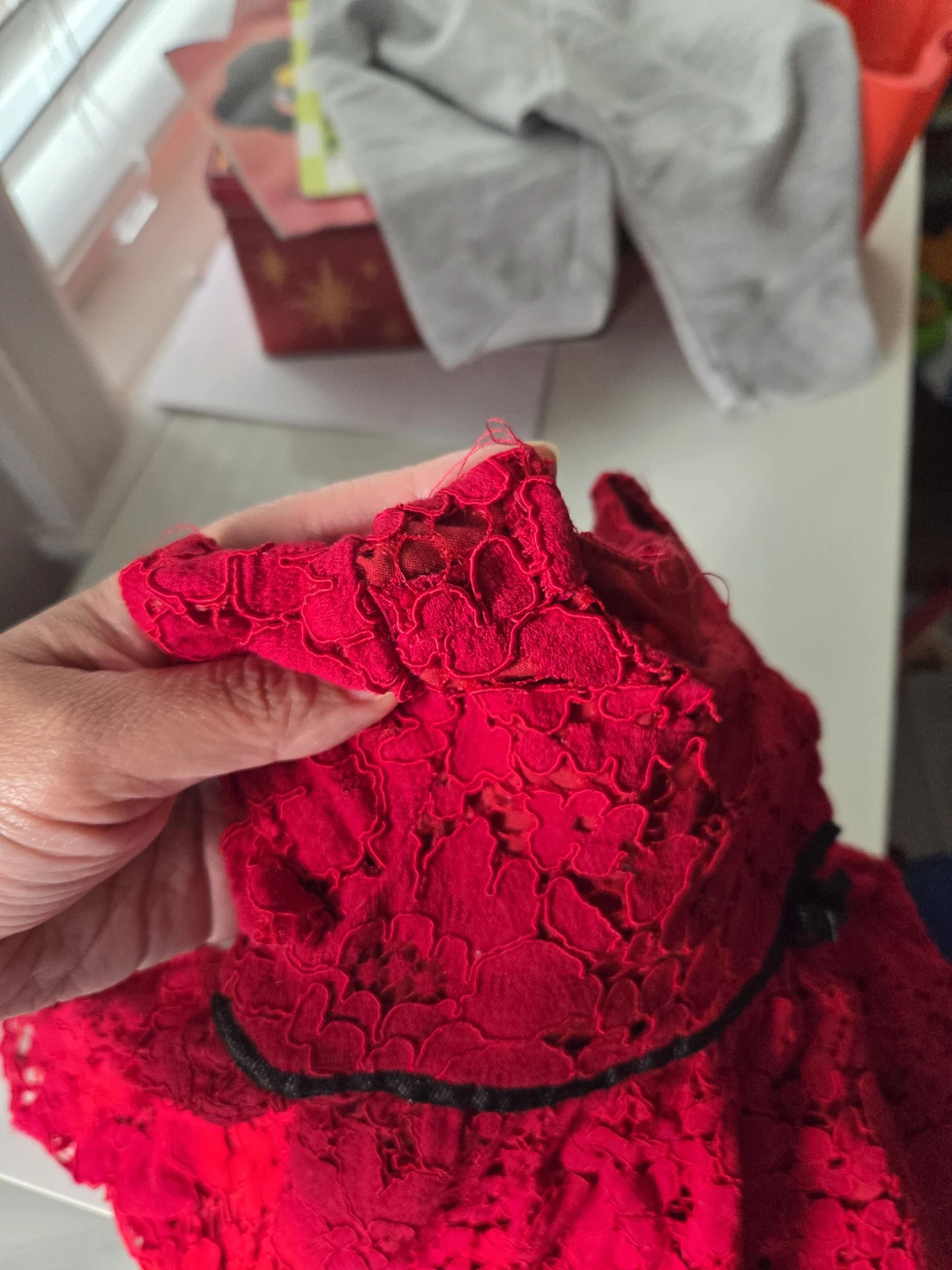 Joe Fresh Red Lace Baby Dress 6-12 Months - photo 2