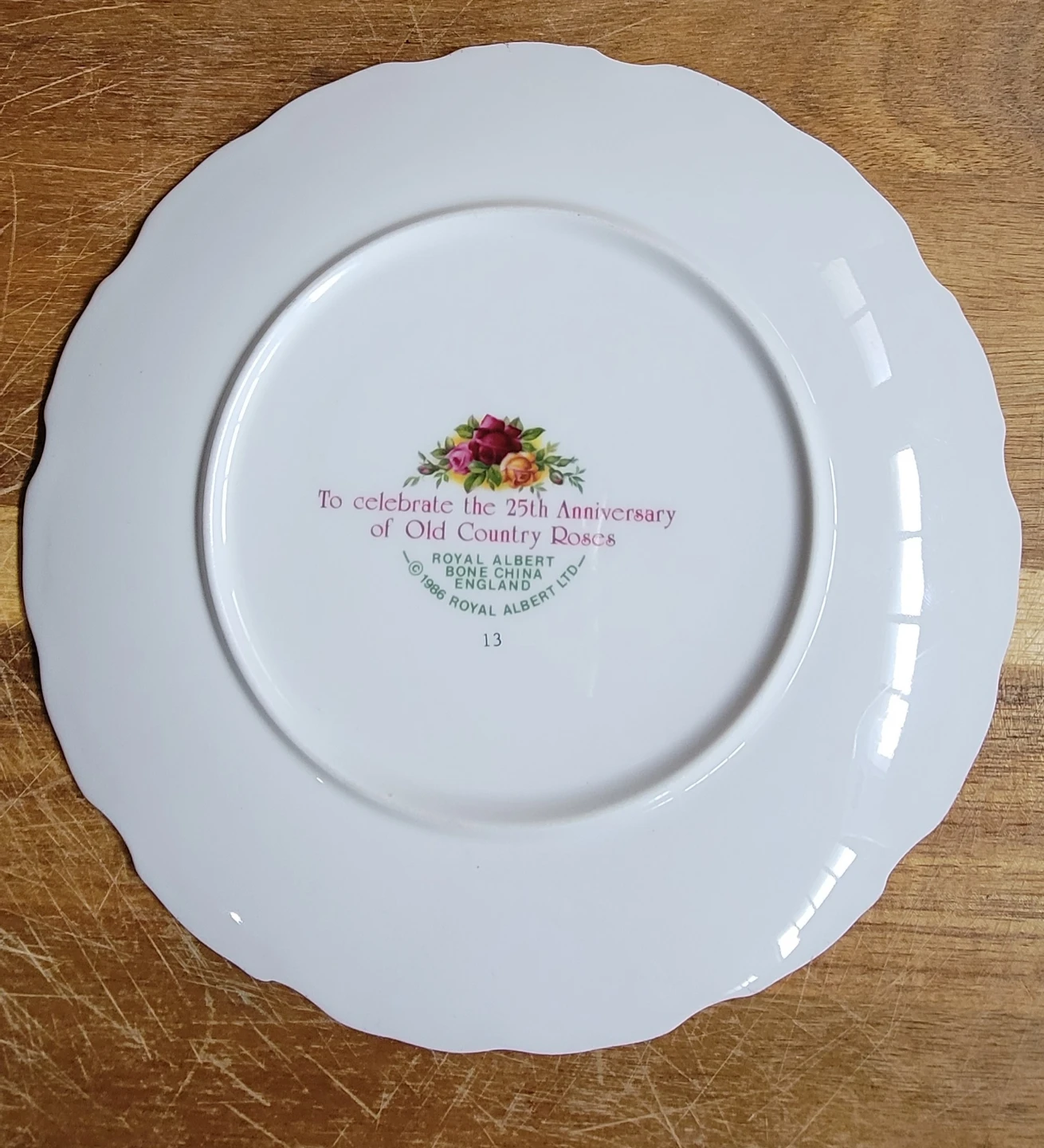 Royal Albert Old Country Roses Plate - 25th Anniversary - photo 2