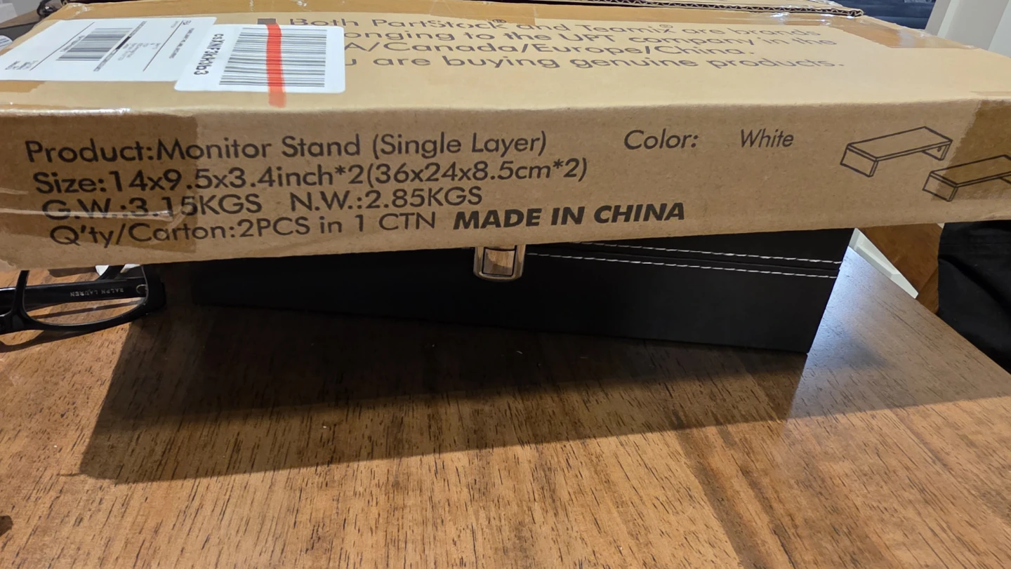 2 White Monitor Stands (Single Layer) - photo 4