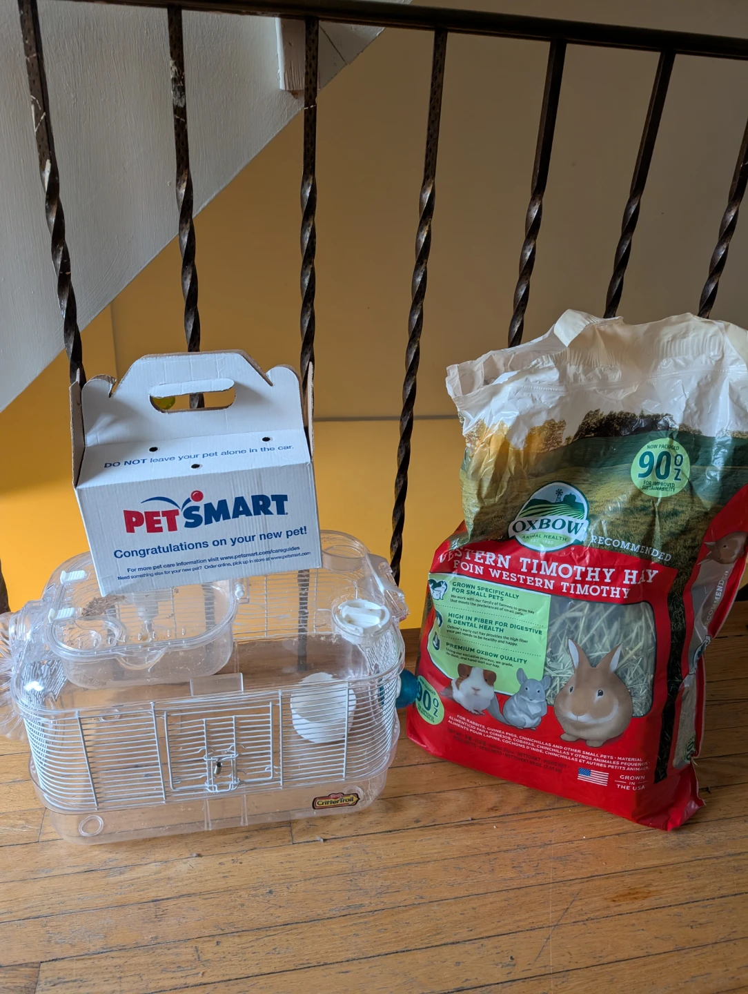 CritterTrail Small Pet Habitat with Oxbow Western Timothy Hay